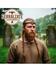 Tiara Celta tempesta in pelle marrone