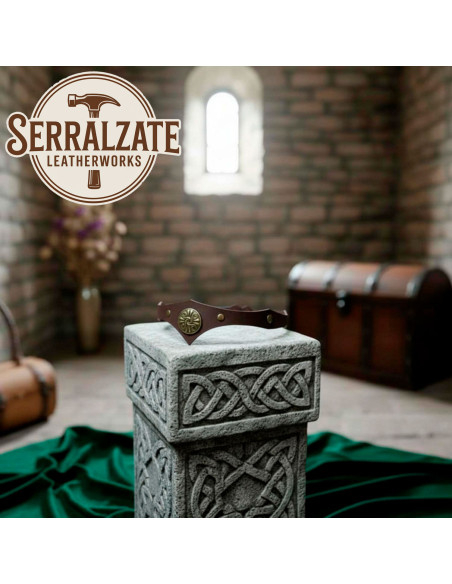 Tiara Celta tempesta in pelle marrone