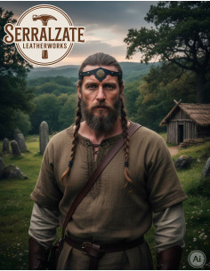 Tiara Celtica tempesta celestiale in pelle nera 2