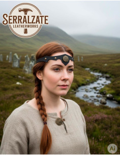 Tiara Celtica tempesta celestiale in pelle nera