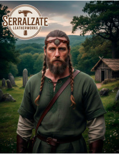 Tiara Celta tempesta celestiale in pelle marrone 2