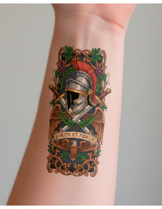 Tatuaggio temporaneo a tema Romano, a colori 2