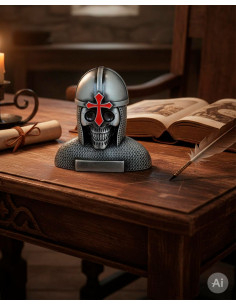 Supporto da scrivania casco templare fantasia, per...