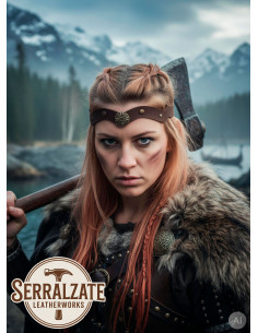 Fascia Vikingo-Celta nodi del vento in marrone