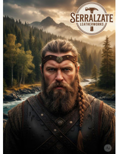 Fascia Vikingo-Celta nodi del vento in marrone 2