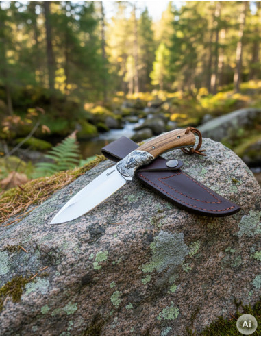 Coltello da caccia Albainox con rivetto di Cinghiale (24 cm).