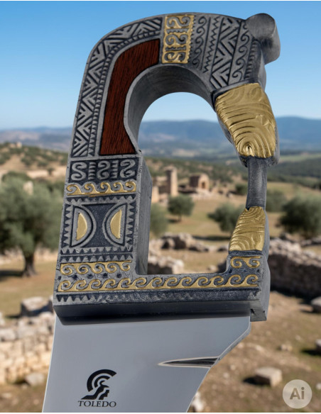 Falcata iberica decorata, 64 cm.