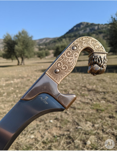 Falcata iberica in bronzo