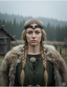 Diadema vichinga nodi celtici onde del mare in nero 2