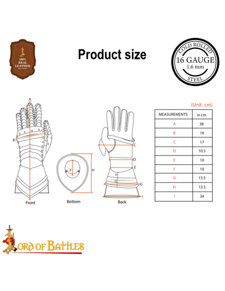 Guanti da corazziere S. XVI-XVII,...