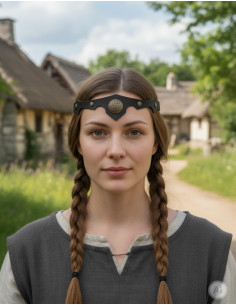 Tiara vichinga-celtica nodo quaternario in nero 2