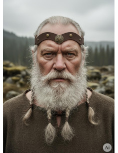 Tiara Vichinga Yggdrasil in marrone