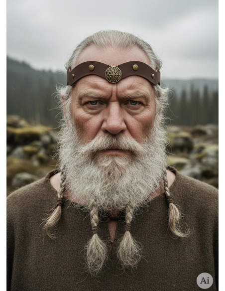 Tiara Vichinga Yggdrasil in marrone