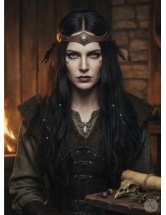 Tiara Vichinga Faggio Yggdrasil in marrone