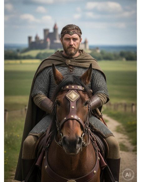 Tiara medievale Florian in marrone