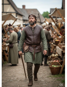 Tiara medievale Florian in marrone 2