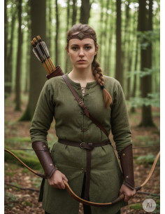 Tiara medievale Florian della foresta in marrone 2