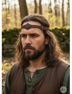 Tiara medievale Florian della foresta in marrone