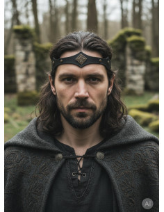 Tiara medievale Florian della foresta in nero