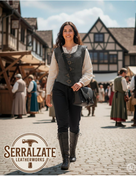 Borsa Esploratore, a tracolla, in nero