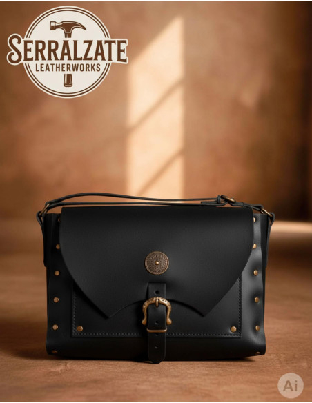 Borsa Esploratore, a tracolla, in nero