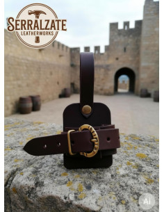 Fodero da cintura per pugnali e coltelli, marrone