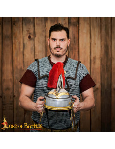 el casco imperiale gallico romano in acciaio lucido con... 2