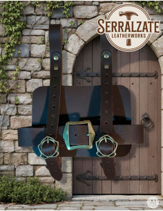 Porta Libri Medievale in Pelle Marrone 2