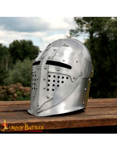 Bacino da cavaliere con visiera del XIV secolo (calibro 16)