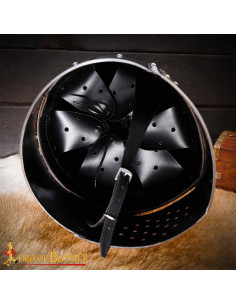 Gran Yelmo Templario in acciaio lucido, S. XIII-XIV 2