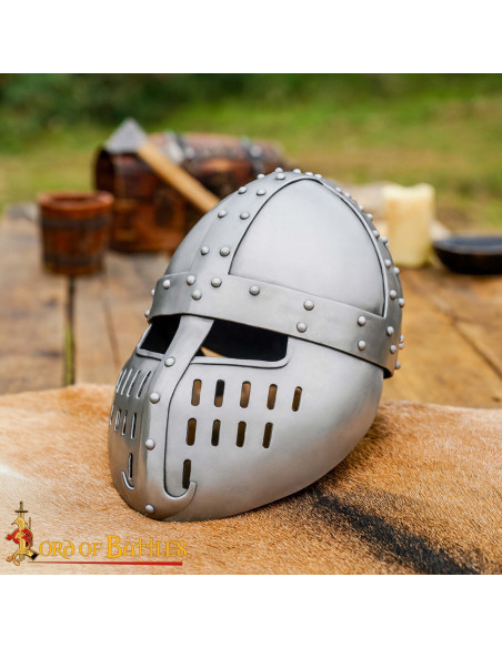Casco Spangenhelm cavaliere normanno,...