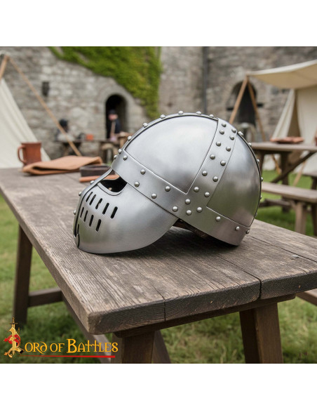 Casco Spangenhelm cavaliere normanno,...