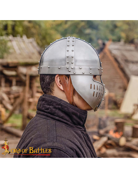 Casco Spangenhelm cavaliere normanno,...