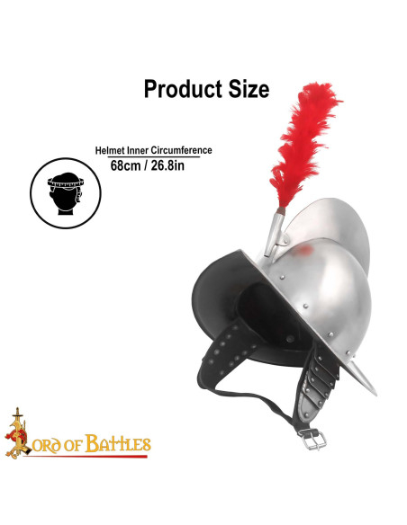 Morione spagnolo con penacho di piume...