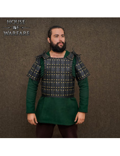 Brigantina medieval in pelle modello Bohemond