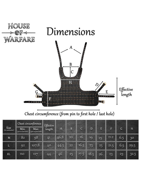 Brigantina medieval in pelle modello...