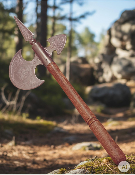 Ascia medievale invecchiata, 61 cm.