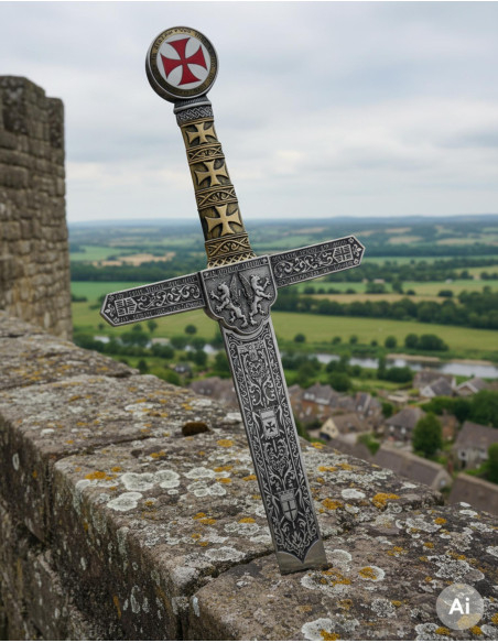 Spada Templare decorativa Deluxe