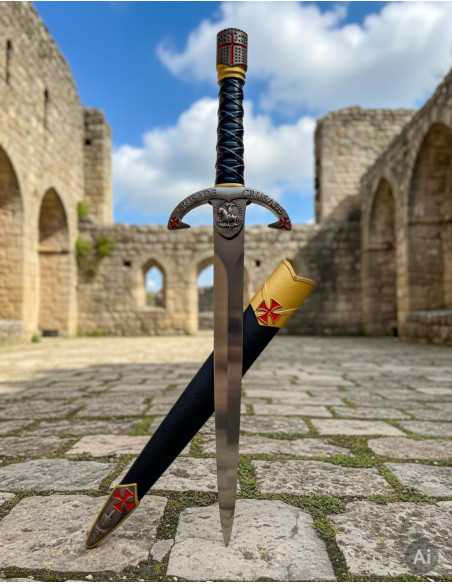 Pugnale Templare pomello casco...