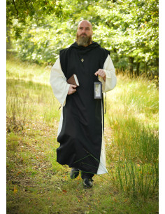 Costume da monaco Anselmo colore nero-naturale