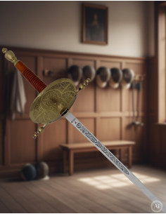 Foglio di conchiglia in ottone antico 2