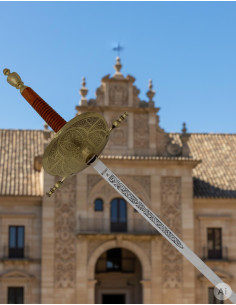 Foglio di conchiglia in ottone antico