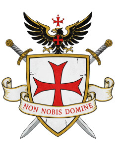 Maglietta rossa Templare da uomo, Non Nobis Domine 2