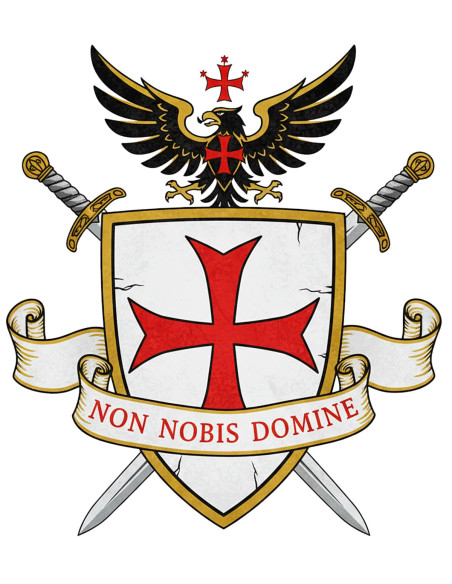 Maglietta rossa Templare da uomo, Non...