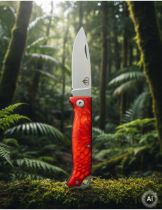 Coltello da caccia Cudeman modello MT-10 rosso satinato...