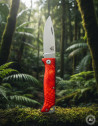 Coltello da caccia Cudeman modello MT-10 rosso satinato (con fondina)