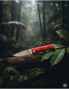 Coltello da caccia Cudeman modello MT-10 rosso satinato... 2