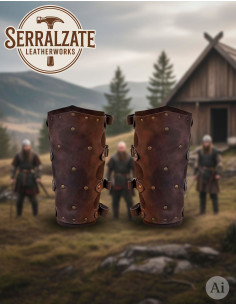 Ghette vichinghe-medievali Badulf in marrone