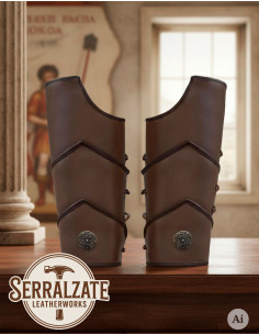 Ghette da legionario romano in cuoio marrone