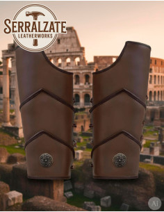 Ghette da legionario romano in cuoio marrone 2